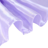 90inch x 132inch Lavender Lilac Satin Seamless Rectangular Tablecloth