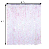 8ftx8ft Iridescent Big Payette Sequin Photography Backdrop Curtain