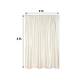 8ft Ivory Premium Velvet Backdrop Stand Curtain Panel, Privacy Drape