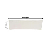 5 pack | 5"x12" Ivory Spandex Stretch Chair Sash