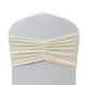 5 Pack Premium Crushed Velvet Chair Sashes Ivory Wide Ruffle Style