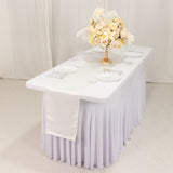 12x108inch Ivory Lamour Satin Table Runner