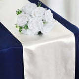 12"x108" Ivory Satin Table Runner