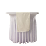 Ivory Premium Scuba Polyester Table Runner, Wrinkle Free Table Linen