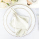 5 Pack | Ivory Seamless Cloth Dinner Napkins, Wrinkle Resistant Linen | 17inchx17inch