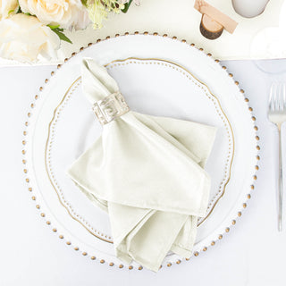 Elevate Your Table Settings with Ivory Seamless Cloth Dinner Napkins