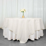 90"x90" Ivory Premium Polyester Square Table Overlay - 220GSM