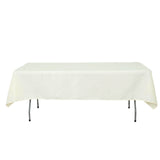 54"x96" Ivory Premium Polyester Rectangular Tablecloth - 220GSM