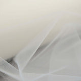 18inchx100 Yards Ivory Tulle Fabric Bolt, Sheer Fabric Spool Roll For Crafts