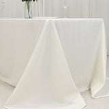 90x132inch Ivory Fire Retardant Tablecloth, Seamless Premium Polyester Rectangular Table Cover