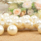 120 Pack | 20mm Glossy Ivory Faux Craft Pearl Beads & Vase Filler