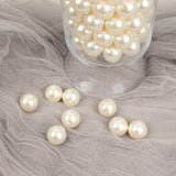 120 Pack | 20mm Glossy Ivory Faux Craft Pearl Beads & Vase Filler