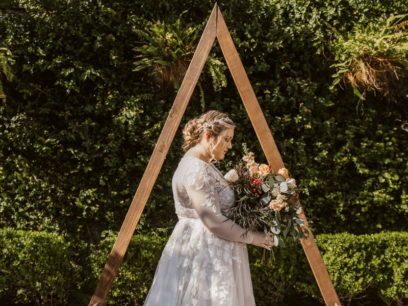 triangle wedding arch