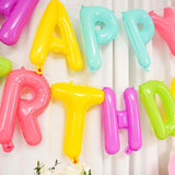 13Inch Ready-To-Use Colorful "Happy Birthday" Mylar Foil Balloon Banner#whtbkgd