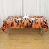 5 Pack Animal Theme Rectangle Plastic Table Covers, Jungle Safari PVC Waterproof