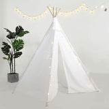 5ft Kids Linen Teepee Play Tent, Toddler Indoor/Outdoor Playhouse With Window