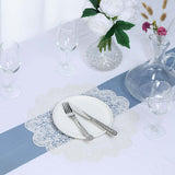 6 Pack White Vinyl Placemats, Vintage Floral Lace Non-Slip Dining Table Mats 15"