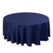 108" Navy Blue Lamour Satin Round Tablecloth