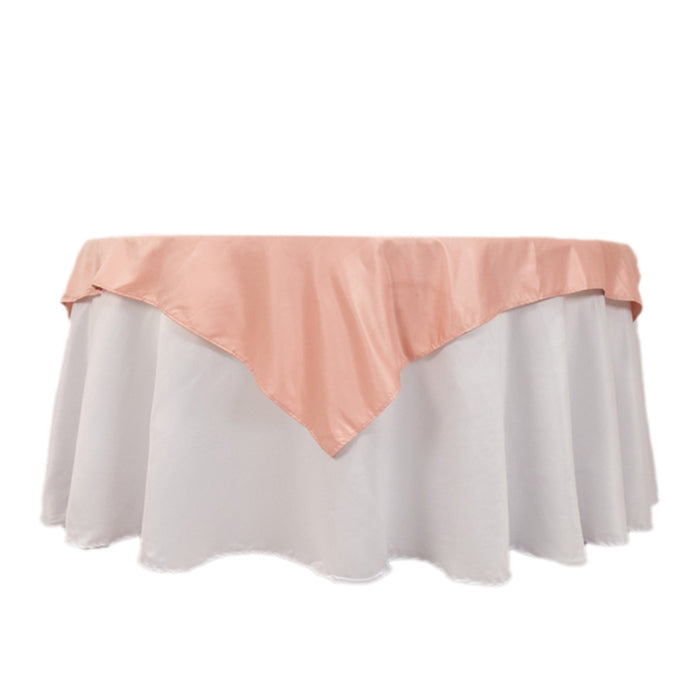 54inch Dusty Rose Seamless Lamour Satin Square Table Overlay