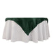 Hunter Emerald Green Seamless Lamour Satin Square Table Overlay- 54inch