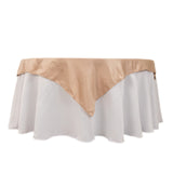 Nude Seamless Lamour Satin Square Table Overlay- 54inch