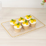 6 Pack Disposable Serving Platters with Gold Beaded Rim