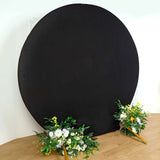 7.5ft Black Round Spandex Fit Wedding Backdrop Stand Cover