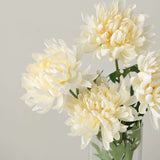 3 Stems | Ivory 27inch Artificial Silk Chrysanthemum Bouquet Flowers