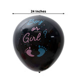 24inch Gender Reveal Blue Confetti Filled Boy Or Girl Print Latex Balloon