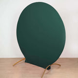 7.5ft Hunter Emerald Green Round Spandex Fit Wedding Backdrop Stand Cover
