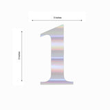 4 Pack - 5" Iridescent Large 0-9 Number Stickers Banner, Custom Milestone Age And Date Stick On Numbers - 1