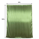 8ftx10ft Olive Green Satin Formal Event Backdrop Drape, Window Curtain Panel