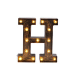 Antique Black Industrial Style LED Marquee Alphabet Letter Sign, 9inch Light Up Letter#whtbkgd