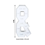 4ft White Large Marquee Light Up Number & Mosaic Balloon Frame Pre-Cut Foam Board 10 Warm White