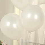 50 Pack White Biodegradable Balloons, 12 Thickened Extra Strong Eco-friendly Latex