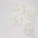 4 Pack | 16inch Large White Real Touch Artificial Foam DIY Craft Roses