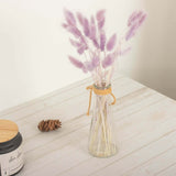 50 Pack | 15inch Lavender Lilac Rabbit Tail Dried Pampas Grass , Boho Flower Arrangement Sprays
