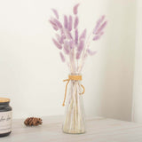 50 Pack | 15inch Lavender Lilac Rabbit Tail Dried Pampas Grass , Boho Flower Arrangement Sprays
