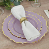 10 Pack Lavender Lilac Plastic Dessert Salad Plates, Disposable Tableware Round