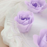 6 Pcs Lavender Lilac Scented Rose Soap Heart Shaped Party Favors With Gift Box And Ribbon