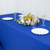 90x156inch Royal Blue 220 GSM Seamless Premium Polyester Rectangular Tablecloth