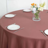 120inch Cinnamon Rose Polyester Round Tablecloth