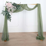 18ft Dusty Sage Green Sheer Organza Wedding Arch Drapery Fabric