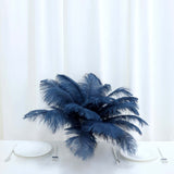 12 Pack | 13-15inch Navy Blue Natural Plume Real Ostrich Feathers, DIY Centerpiece Fillers