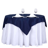 54"x54" Navy Blue Square Polyester Table Overlay