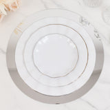 10 Pack Silver Round Acrylic Mirror Tray Centerpiece Bases, Large Circle Mirror Candle Plate