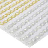 5 Strips - Stick on Rhinestone Gems - Oval Self Adhesive Diamond Rhinestone Stickers - Gold