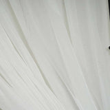 White Fire Retardant Sheer Organza Premium Curtain Panel Backdrops With Rod Pockets - 10ftx10ft