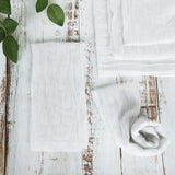 5 Pack | White Gauze Cheesecloth Boho Dinner Napkins | 24x19Inch