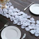 500 Pack White Silk Rose Petals Table Confetti or Floor Scatters